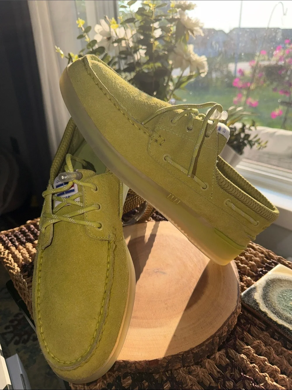 Concepts x Sperry 3-Eye Cup Morning Mist Green Suede Boat Shoes Men's 10.5 NEW